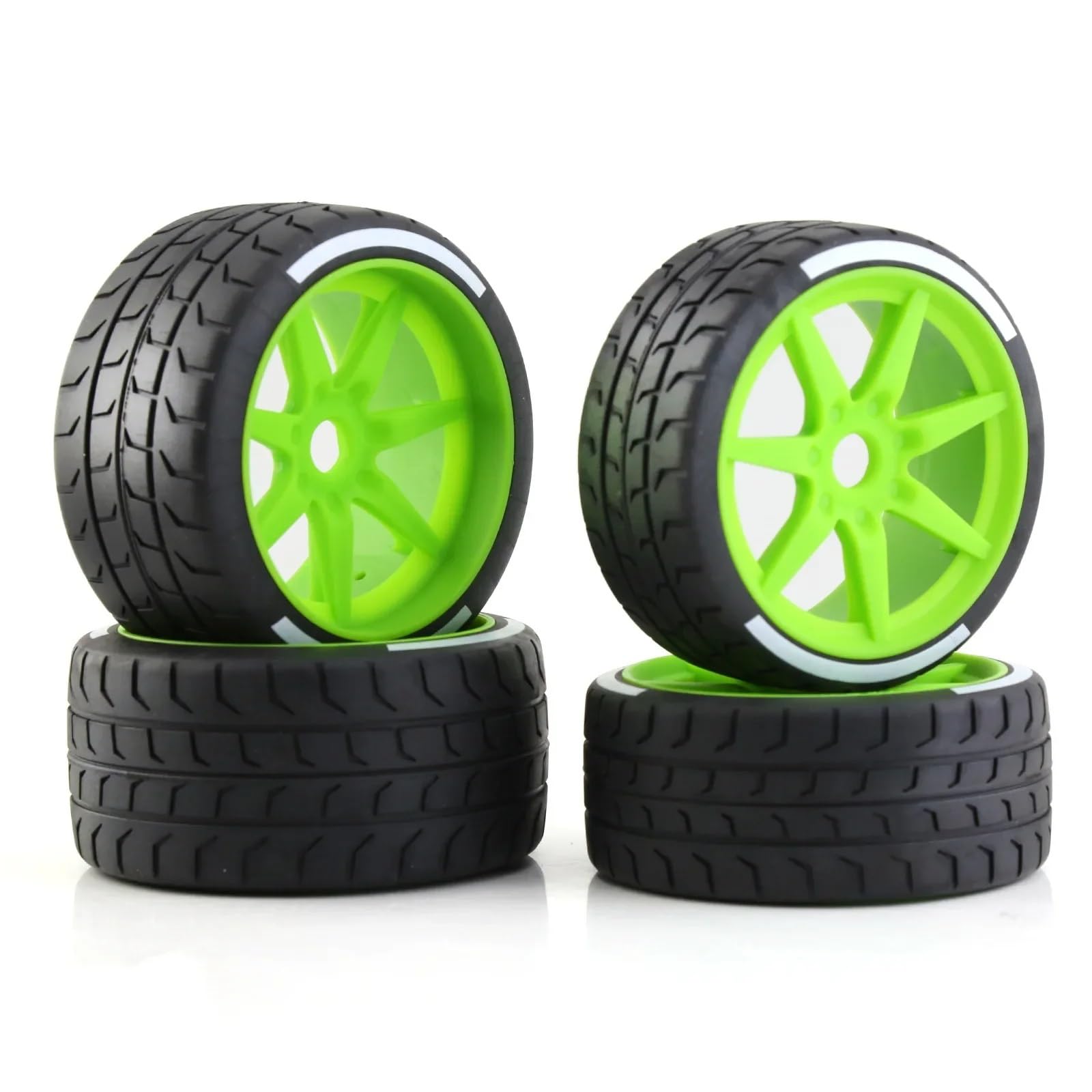 RC Zubehör Für Arrma 1/7 Für Felony FSR GT 4 Stücke 53/107 42/100 Reifen Reifen 17mm Rad Hex RC Auto Upgrade DIY Teile Geändert Zubehör(Green) von GTVNPOA