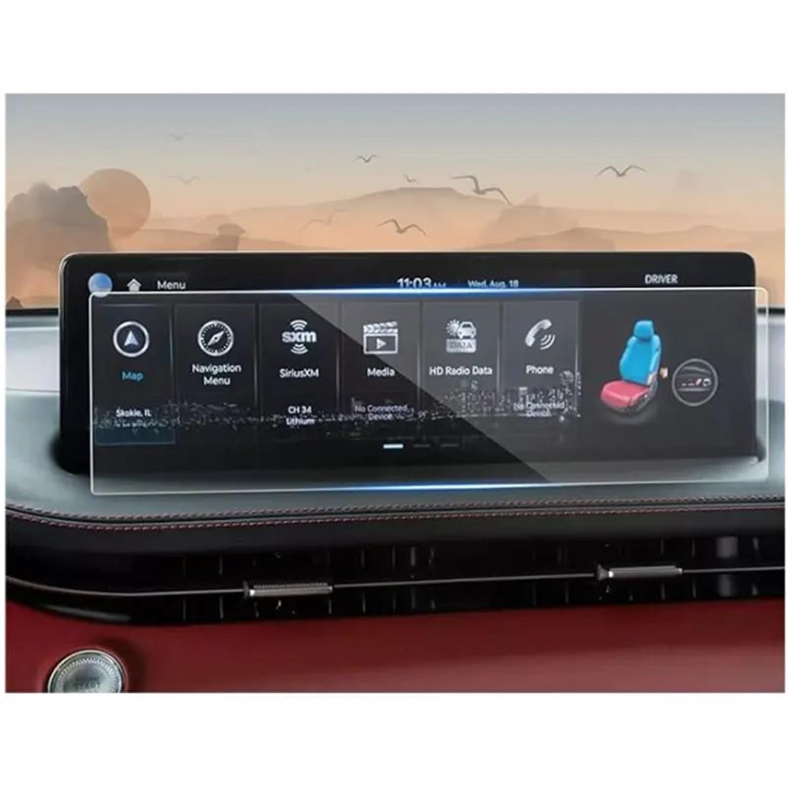 GTVRFLOKI Kompatibel Mit Genesis Für G80 GV80 GV70 2021 2022 Auto-GPS-Navigationsanzeige PET-Displayschutzfolie Auto-Innenraum Auto Navi-Schutzfolie von GTVRFLOKI