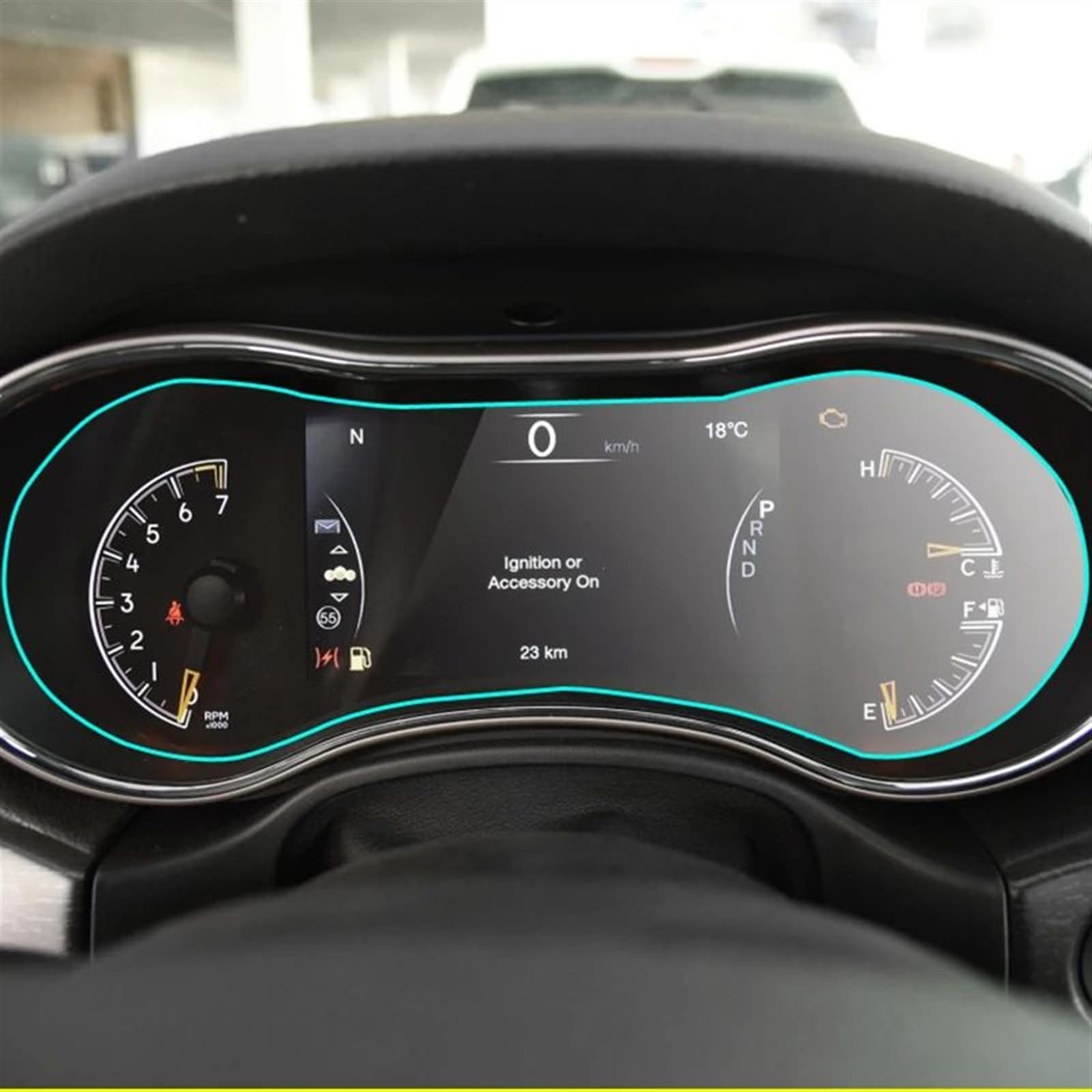 GTVRFLOKI Kompatibel Mit Jeep Für Grand Für Cherokee 2014 2015 2016 2017 Auto-Armaturenbrett-Display, PET-Displayschutz, Innenausstattung Auto Navi-Schutzfolie von GTVRFLOKI