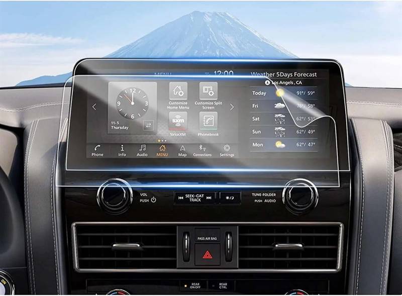 GTVRFLOKI Kompatibel Mit Nissan Für Armada 2021 2022 2023 12,3 Zoll Auto-GPS-Navigationsbildschirm PET-Schutzfolie 2 Stück Auto Navi-Schutzfolie von GTVRFLOKI