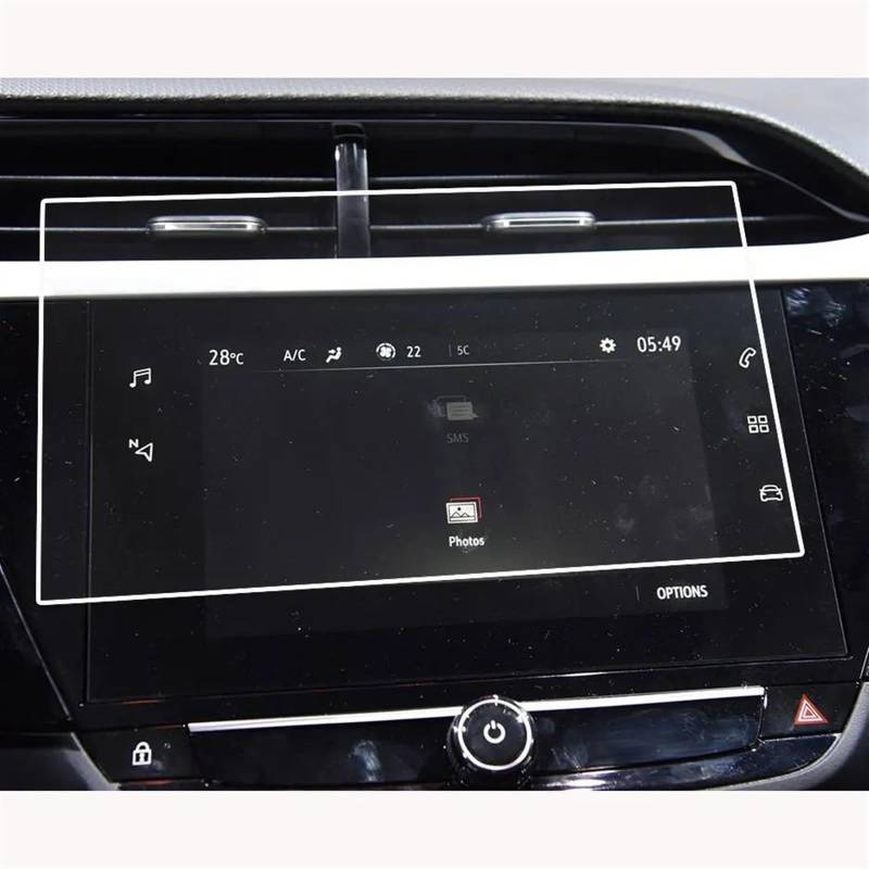 GTVRFLOKI Kompatibel Mit Opel Für Corsa GS Line 2020 2021 2022 Auto-GPS-Navigationsschutzfolie 7 Zoll Displayschutz Aus Gehärtetem Glas Auto Navi-Schutzfolie von GTVRFLOKI