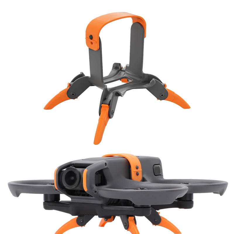 Avata 2 Landegestell, Landebeinschutz Verlängert Faltbare Füße Für Dji Avata 2, Anti Kollisions Erweiterte Fahrwerk, Landing Gear Zubehör, Drohnenzubehör (Orange) von GUAHKUN