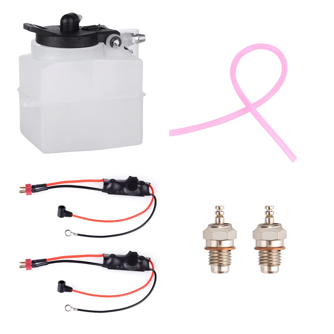 GUANYAN SEMTO Engine ST-NF2 Mini Metall Motor Starter Kit Inklusive Öltank, Ölleitung, Spannungsreglermodul, F-Typ Elektrostecker von GUANYAN