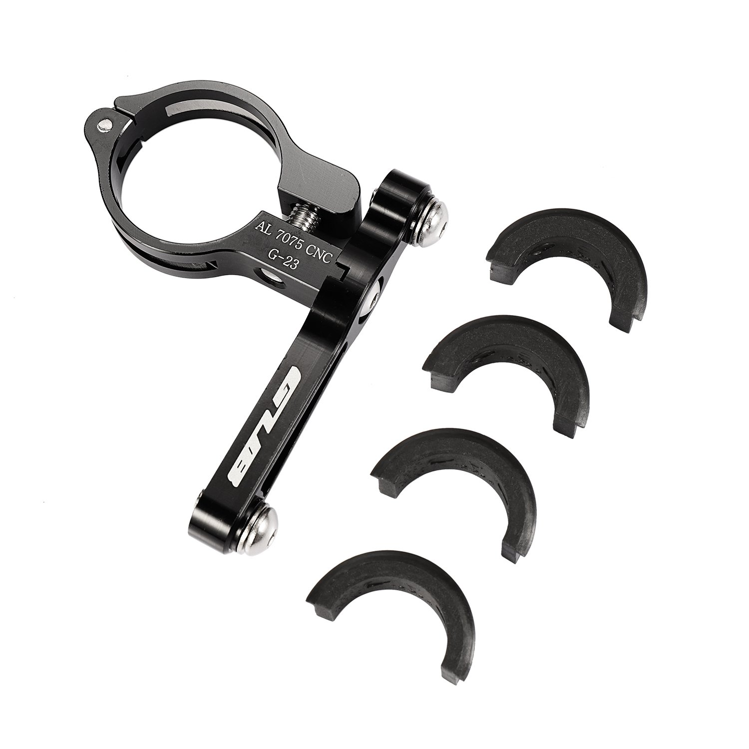 GUB Fahrrad-Flaschenhalter Adapter Halterung verstellbar MTB Rennrad Lenker Wasserflaschenhalter Sattelstütze Halterung (schwarz) von GUB