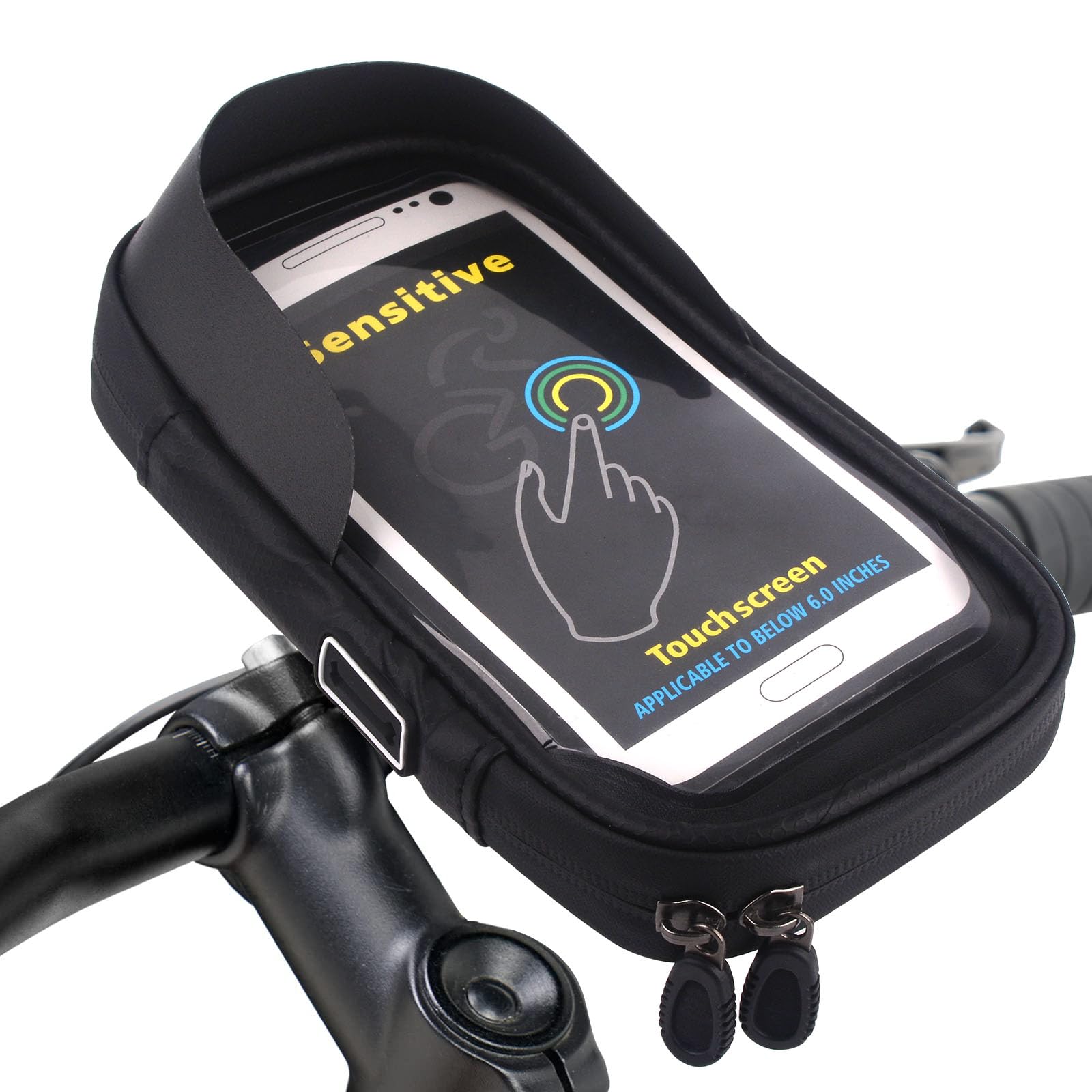 Handyhalterung fahrrad Wasserdicht, handyhalterung fahrrad lenker 360°Drehbarem Handyhalter für 4.7-7 Zoll Smartphone mit Regenhaube Fahrradtasche Fahrradlenker Halter Tasche, Bike Phone Holder von GUDECIUS