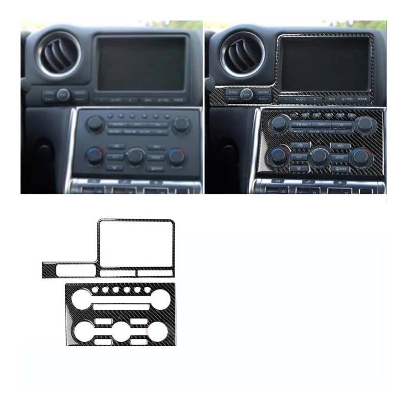 Dekoration Abdeckung Auto Zubehör Radio Konsole Aufkleber Navigation Surround Abdeckung Dekoration Für GTR Für R35 2008-2016 von GUICFRF