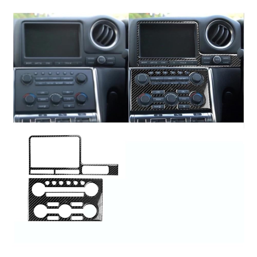 Dekoration Abdeckung Auto Zubehör Radio Konsole Aufkleber Navigation Surround Abdeckung Dekoration Für GTR Für R35 2008-2016 von GUICFRF