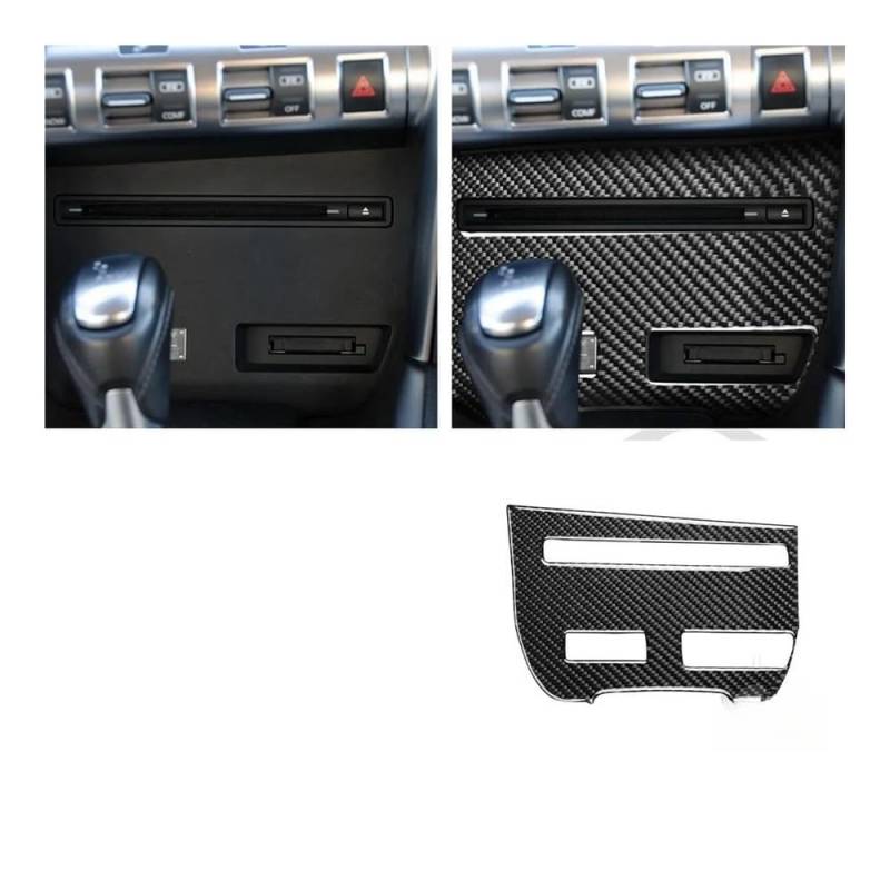 Dekoration Abdeckung Center CD-Bedienfeld-Trim-Abdeckung, Auto-Innenzubehör, Dekorative Aufkleber Für GTR Für R35 2008–2020 von GUICFRF