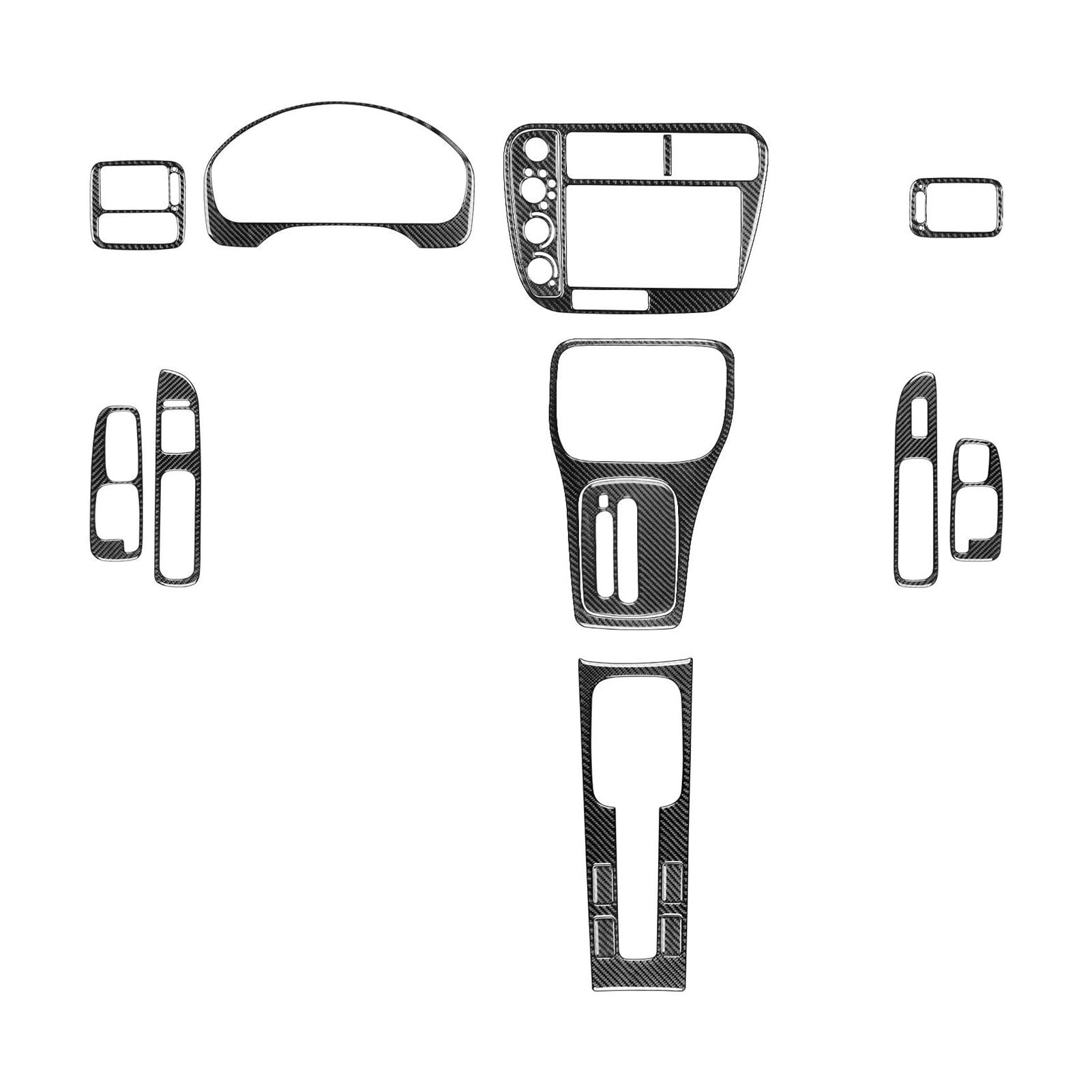 Dekoration Abdeckung Für Civic 1999 2000 Für Coupe Auto Zubehör Getriebe Air Outlet Panel Abdeckung Trim Aufkleber Innen Modifikation von GUICFRF