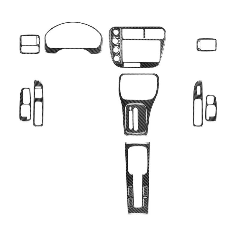 Dekoration Abdeckung Für Civic 1999 2000 Für Coupe Auto Zubehör Getriebe Air Outlet Panel Abdeckung Trim Aufkleber Innen Modifikation von GUICFRF