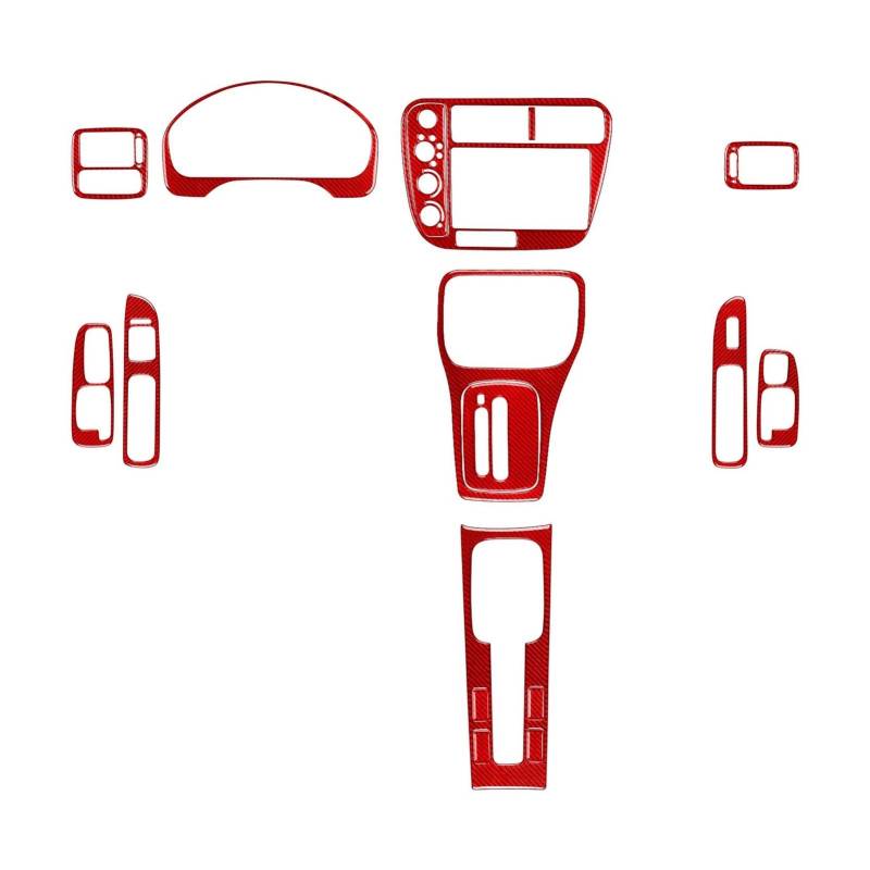 Dekoration Abdeckung Für Civic 1999 2000 Für Coupe Auto Zubehör Getriebe Air Outlet Panel Abdeckung Trim Aufkleber Innen Modifikation von GUICFRF