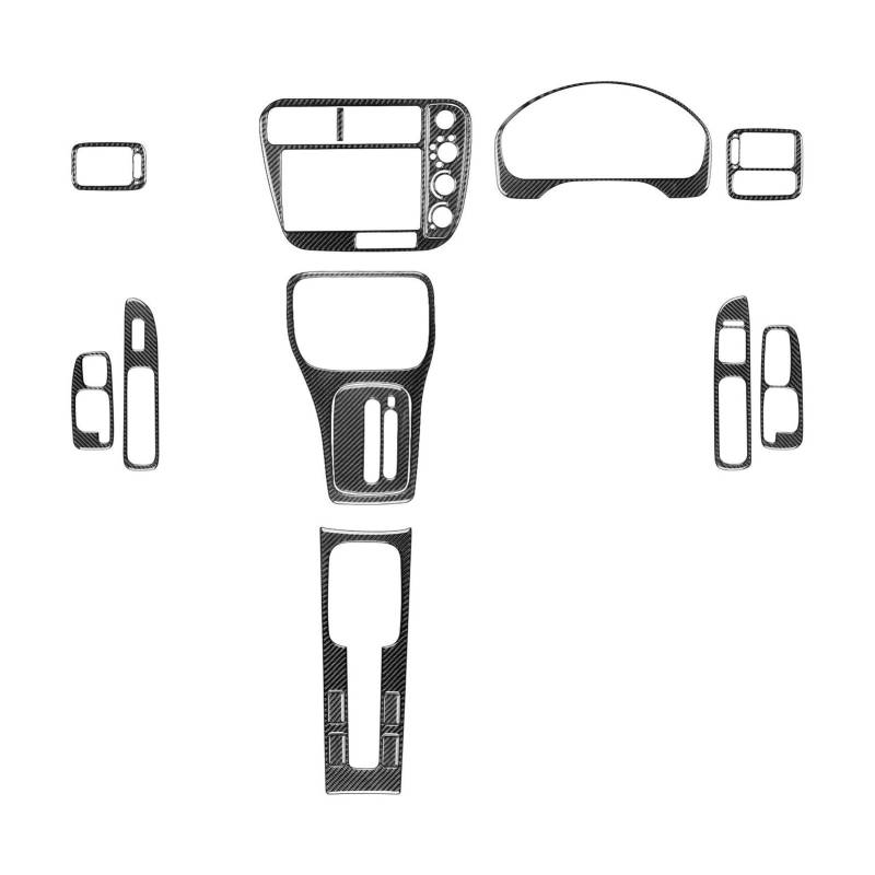 Dekoration Abdeckung Für Civic 1999 2000 Für Coupe Auto Zubehör Getriebe Air Outlet Panel Abdeckung Trim Aufkleber Innen Modifikation von GUICFRF