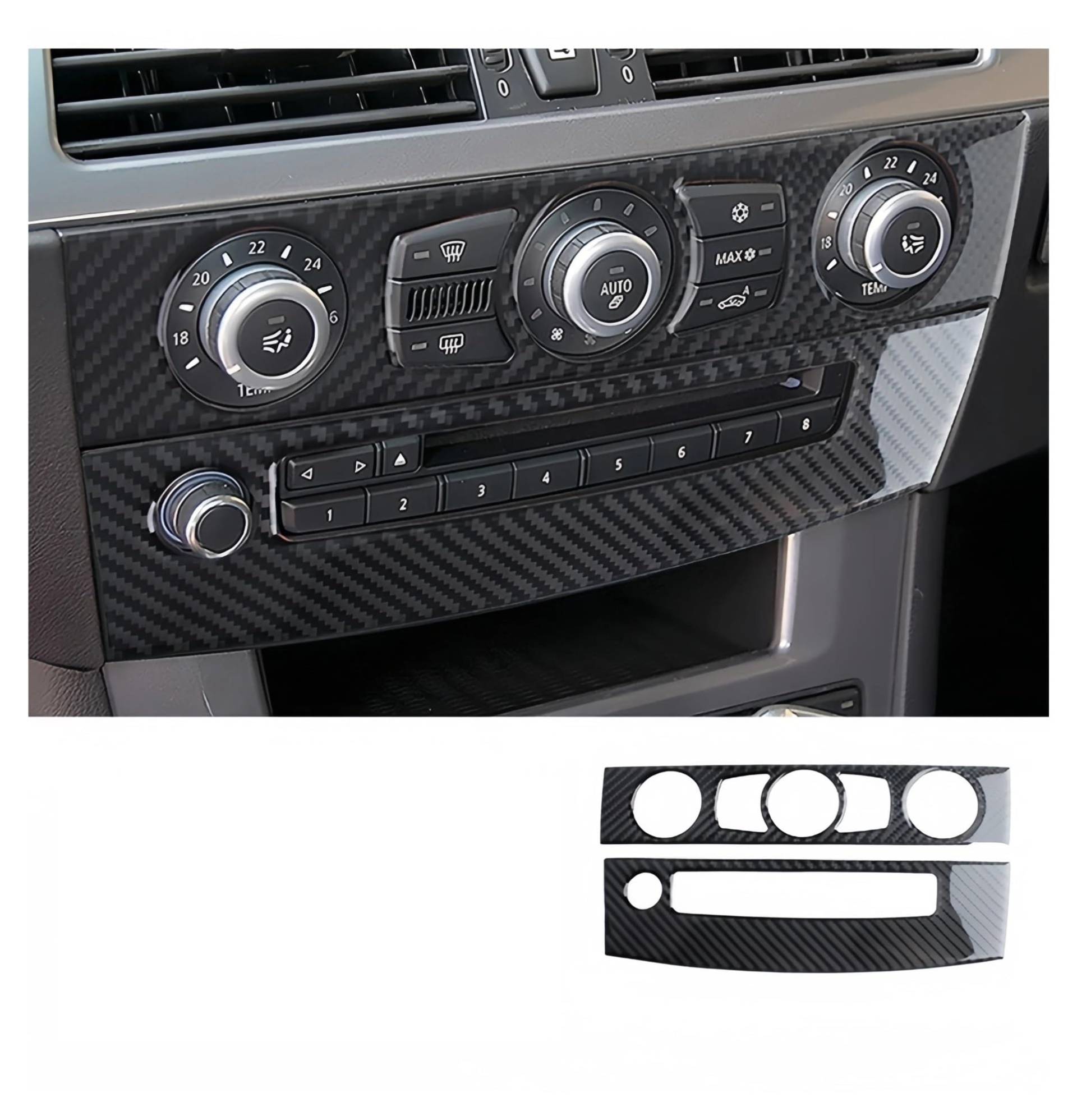 Dekoration Abdeckung Für E60 Zubehör 2004-2010 Auto Zentrale Konsole Klimaanlage CD Panel Trim Abdeckung Aufkleber Für Auto von GUICFRF