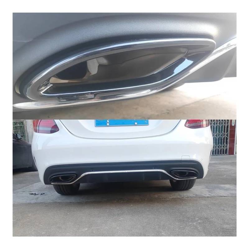 Endrohrverkleidung Für BCE Für GLC Für GLS Für GLE Für CLA W246 W205 W212 W213 X253 W166 Auto Schalldämpfer Trim Abdeckung Endrohr Outlet Aufkleber von GUICFRF