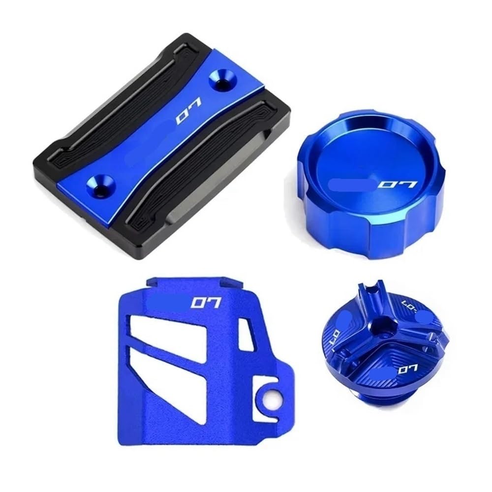 GUICFRF Fluid Cap Für MT07 2024 2023 Für MT 07 FZ07 2014-2024 2022 Motorradzu Behör Vorne Hinten Brems Flüssigkeit Reservoir Abdeckung Motor Öl Kappe von GUICFRF