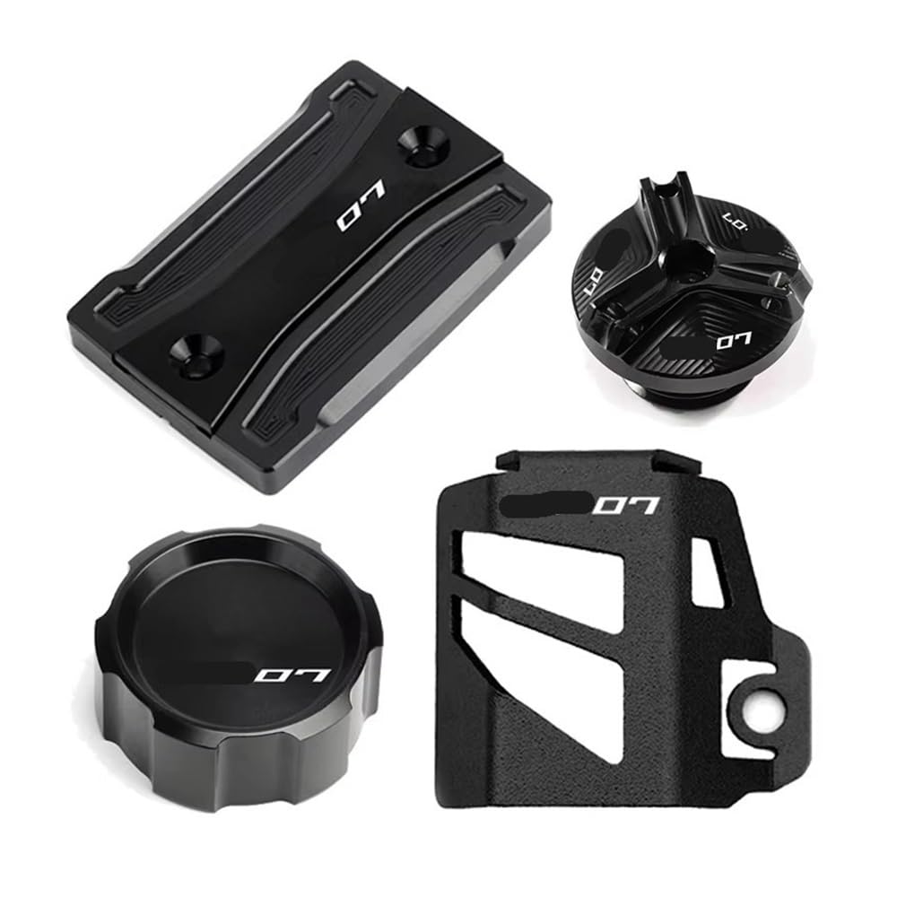 GUICFRF Fluid Cap Für MT07 2024 2023 Für MT 07 FZ07 2014-2024 2022 Motorradzu Behör Vorne Hinten Brems Flüssigkeit Reservoir Abdeckung Motor Öl Kappe von GUICFRF