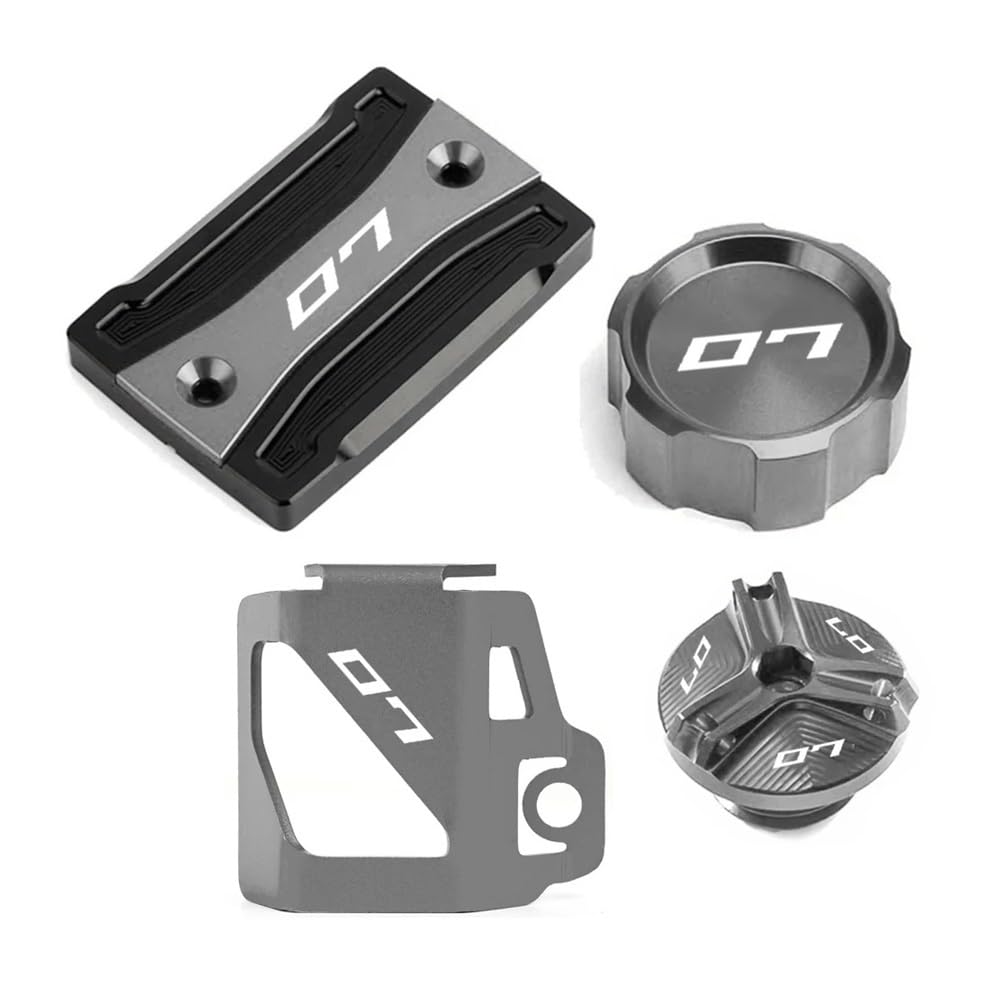 GUICFRF Fluid Cap Für MT07 Für MT 07 Für FZ07 2014-2024 2021 2022 2023 Motorradzu Behör Vorne Hinten Brems Flüssigkeit Reservoir Abdeckung Motoröl Kappe von GUICFRF