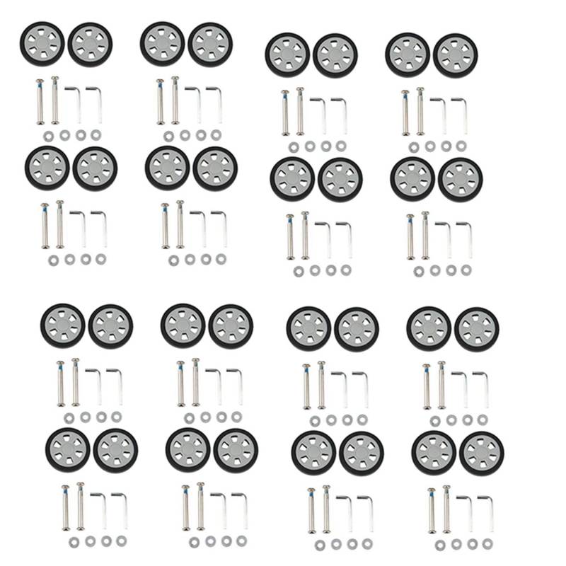 32 x Gepäckzubehör, , Flugzeug, Koffer, Riemenscheibe, Mute Rad, Verschleiß, Teile-Reparatur, 55 x 12 mm von GUIJIALY