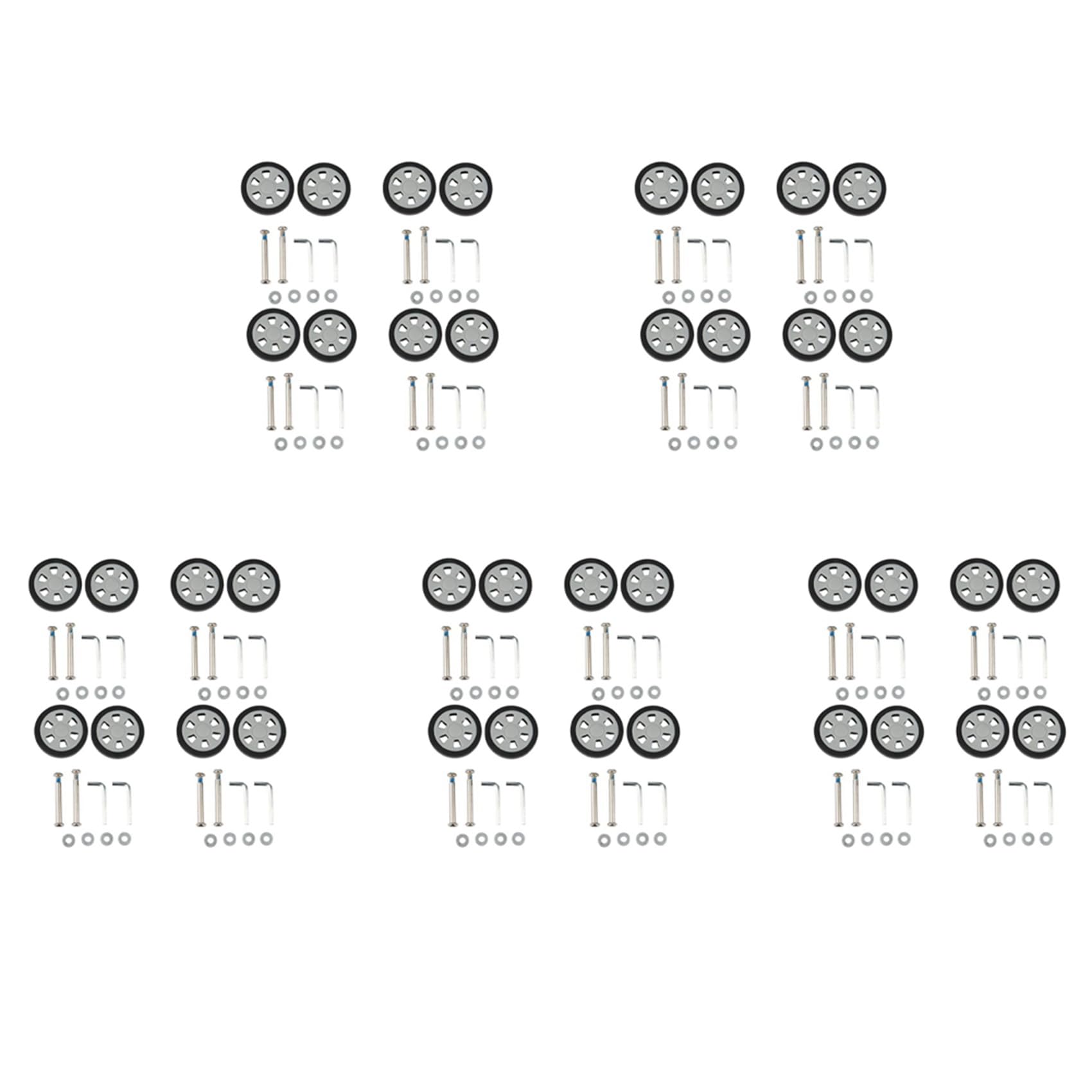 40 x Gepäckzubehör, , Flugzeug, Koffer, Riemenscheibe, Stumm, Radverschleiß, Teile-Reparatur, 55 x 12 mm von GUIJIALY