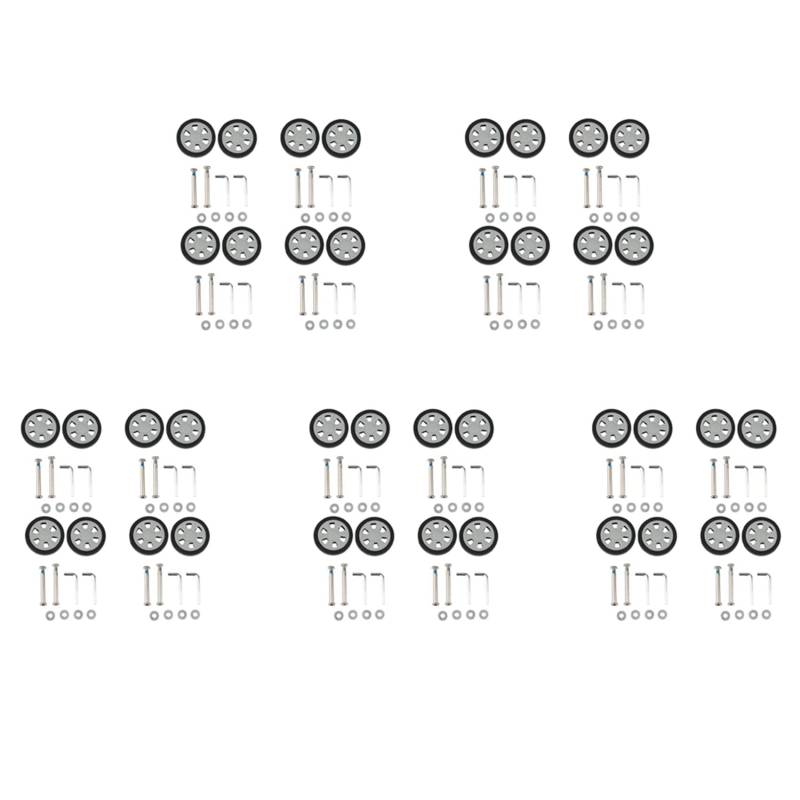 40 x Gepäckzubehör, , Flugzeug, Koffer, Riemenscheibe, Stumm, Radverschleiß, Teile-Reparatur, 55 x 12 mm von GUIJIALY