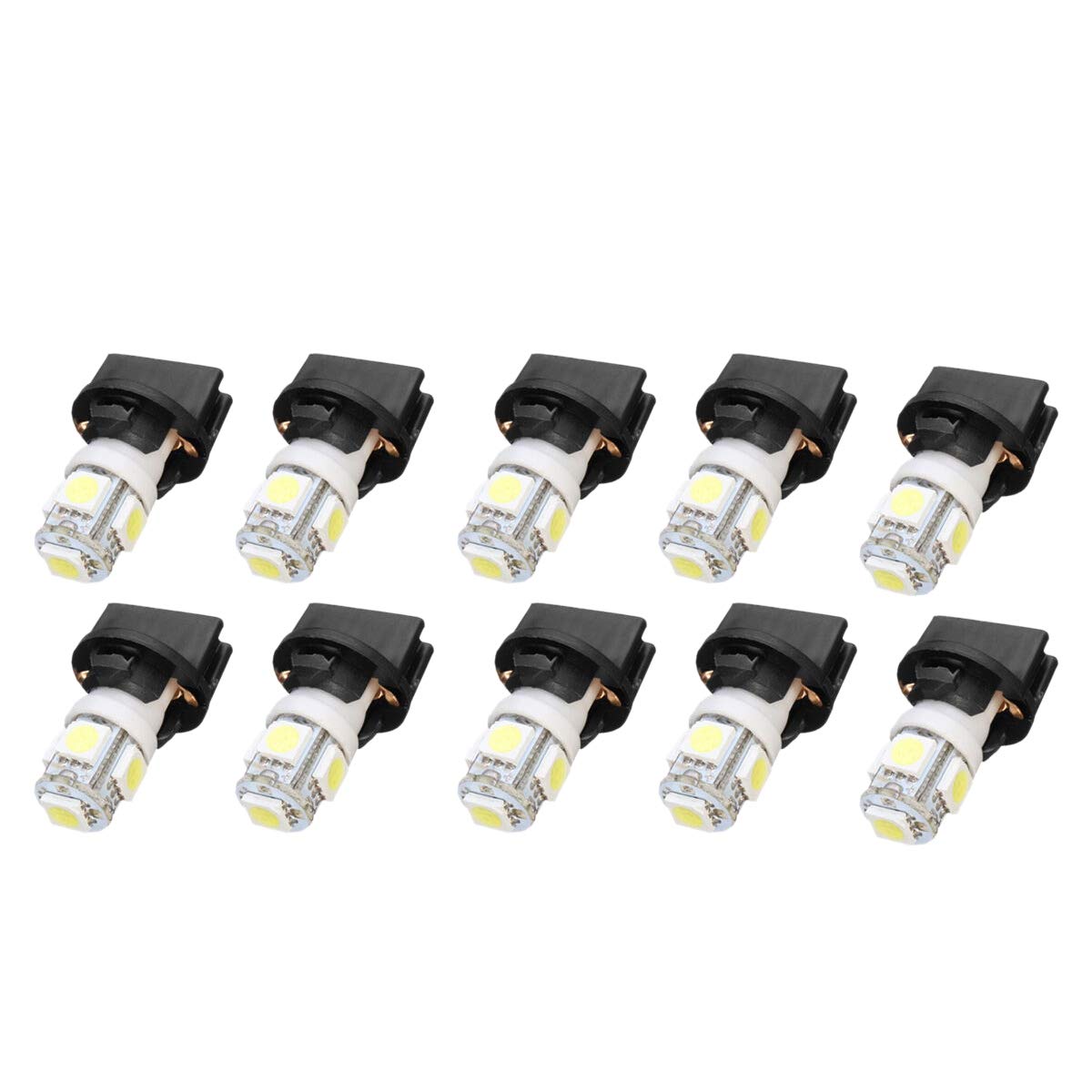 10 x T10 weiße 5050 194 LED-Leuchtmittel, Instrumentenanzeige, Armaturenbrett-Licht mit Fassung von GUIJIALY