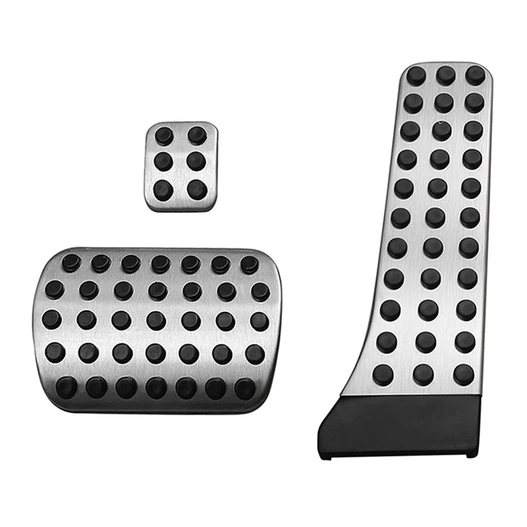 GUIJIALY 3 x Auto-Beschleunigungsbremsfußpedale Abdeckung Fußstütze Pad Rest Pedal für C E S SL Klasse W203 von GUIJIALY