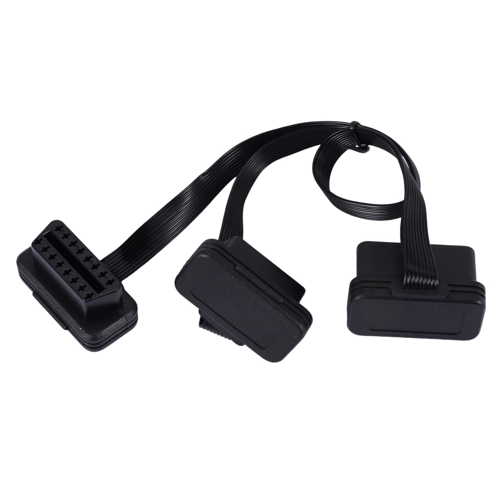 GUIJIALY OBDII Verlängerung Dual Connector Y Splitter OBD OBD2 16PIN Stecker auf Buchse Anschluss flach + dünn für von GUIJIALY