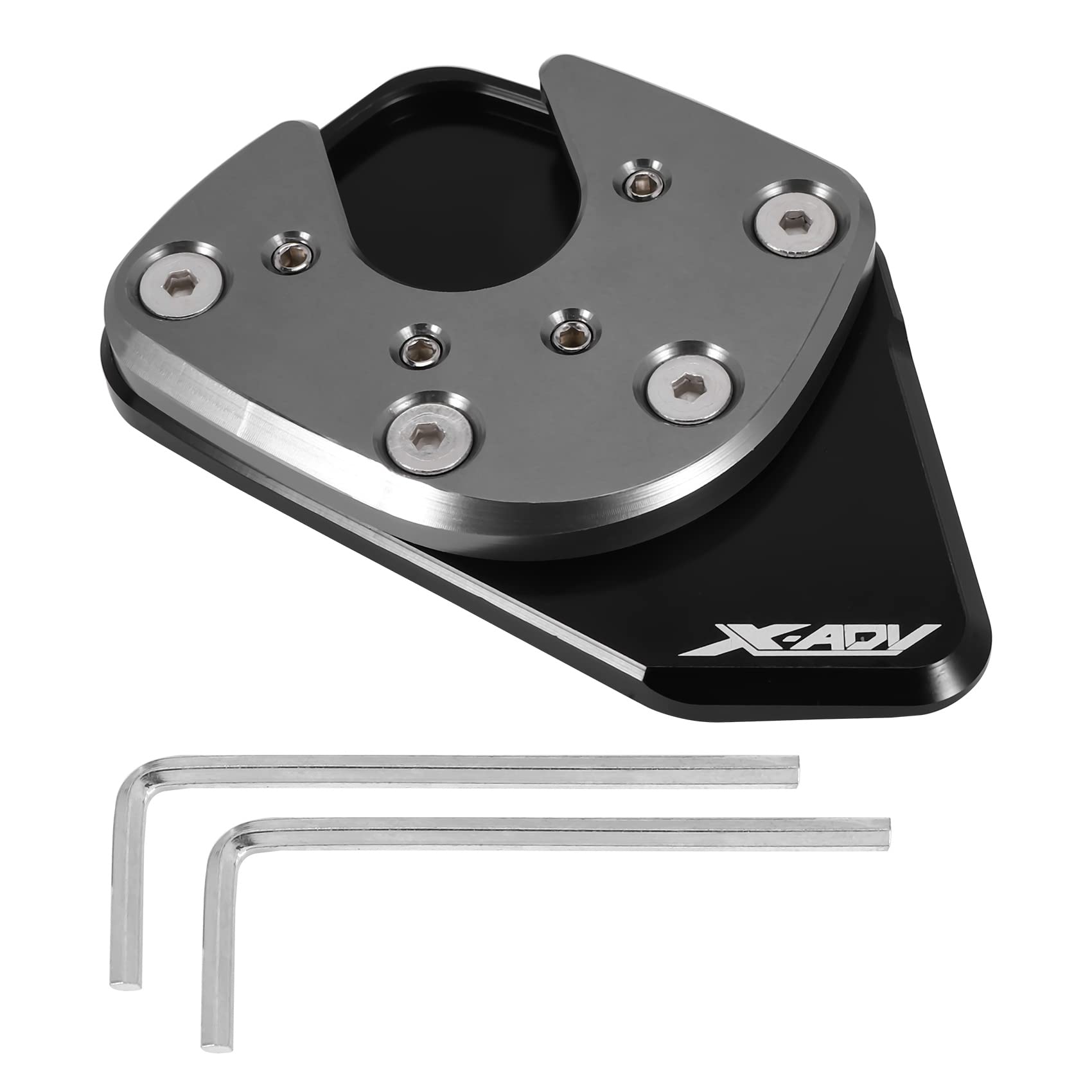 Motorrad Seitenständer Pad Kickstand Vergrößerung für XADV X-ADV 750 2017-2019 Titanium von GUIJIALY