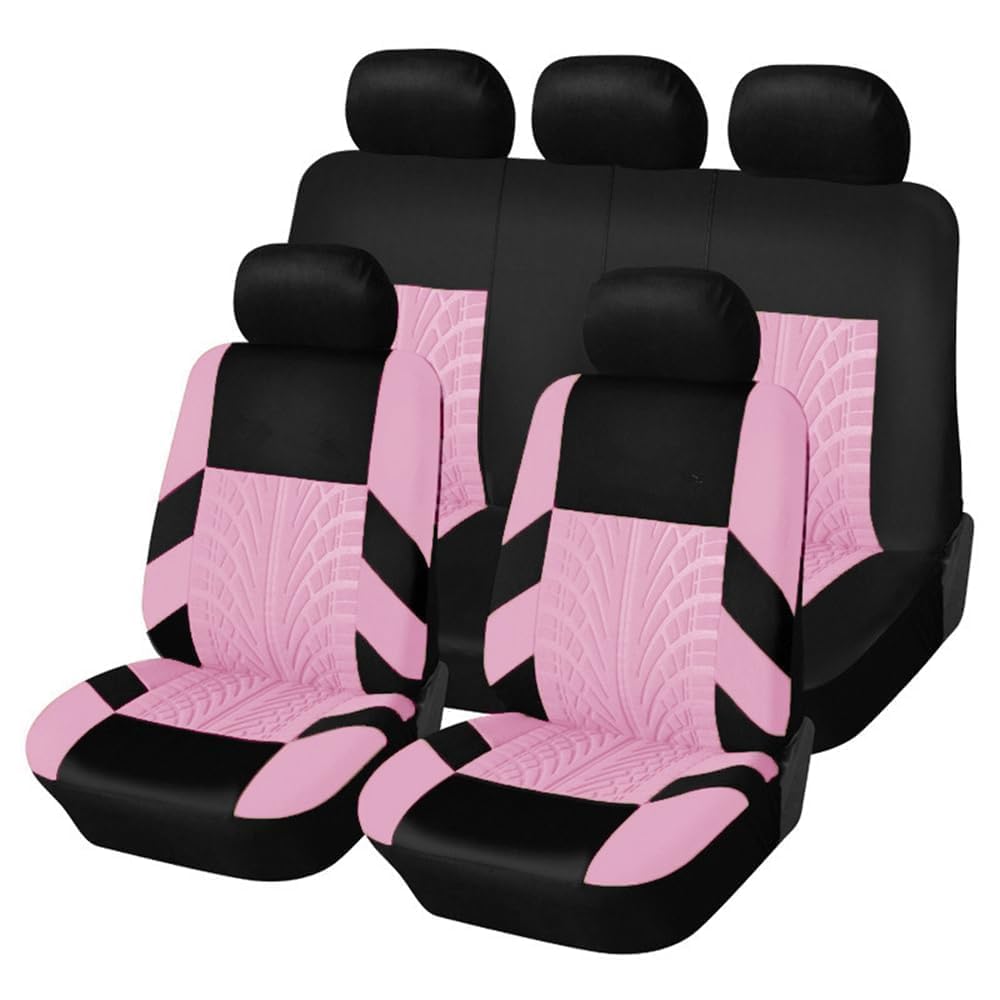 GUKKO Auto Sitzbezüge Sets für Alfa Romeo Giulia/Giulietta/GT/Junior/Mito/Spider/Stelvio/Tonale/4C 8C, Waschbarer Verschleißfest Schonbezüge Verschleißfester Stoff Sitzschoner,G Pink von GUKKO