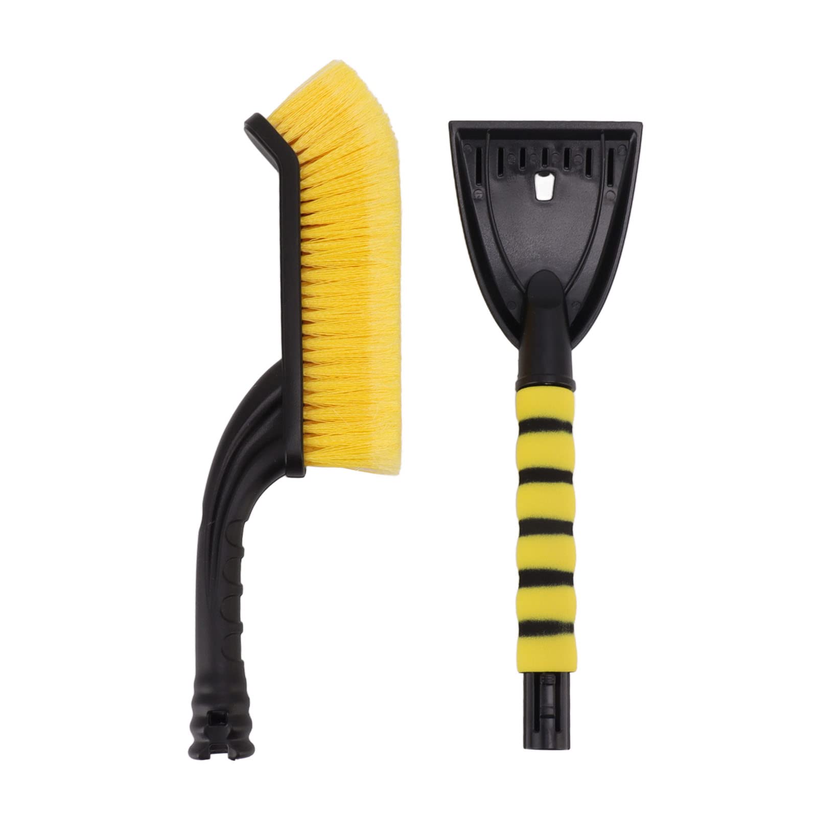 GULEEK Abnehmbare Schneebürste, Eiskratzer, Werkzeug, ergonomischer Schaumstoffgriff für Autos, LKWs, effiziente Schneeräumung (Yellow Black) von GULEEK