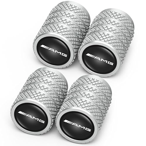 Legiertes Auto Ventilkappen für AMG Mercedes Benz GT GLC GLE G C-Class S-Class E-Class GLA, 4pcs Ventilkappen Auto Reifenventil Kappe Staubkappen Zubehör für Autoreifen von GUNGLE