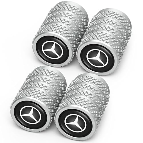 Legiertes Auto Ventilkappen für Mercedes Benz CESM CLK GLK GL AB AMG GLS GLE AMG Series, 4pcs Ventilkappen Auto Reifenventil Kappe Staubkappen Zubehör für Autoreifen von GUNGLE