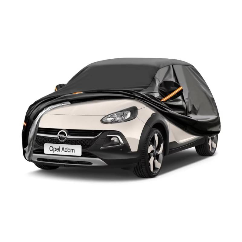 GUNHYI Auto Abdeckplane Wasserdicht Passend für Opel Adam(2012-2024) 7 Schichten Vollgarage Autoabdeckung Autoplane für Regen Sonne Staub Schutz，Mit Baumwollfutter und Reißverschluss ausgestattet. von GUNHYI