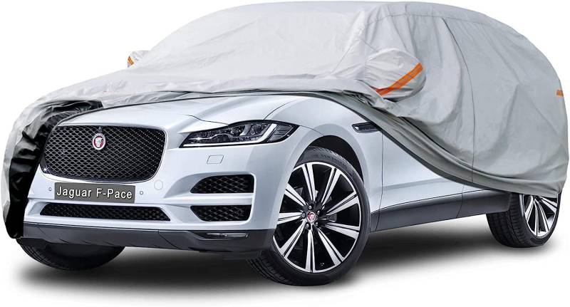 GUNHYI Autoabdeckung Autogarage Passend für Jaguar F-Pace 2015-2023, Auto Abdeckplane Wasserdicht Atmungsaktiv Winddicht Staubdicht UV-Schutz Baumwollfutter mit Reißverschluss (3-7 Tage liefern) von GUNHYI