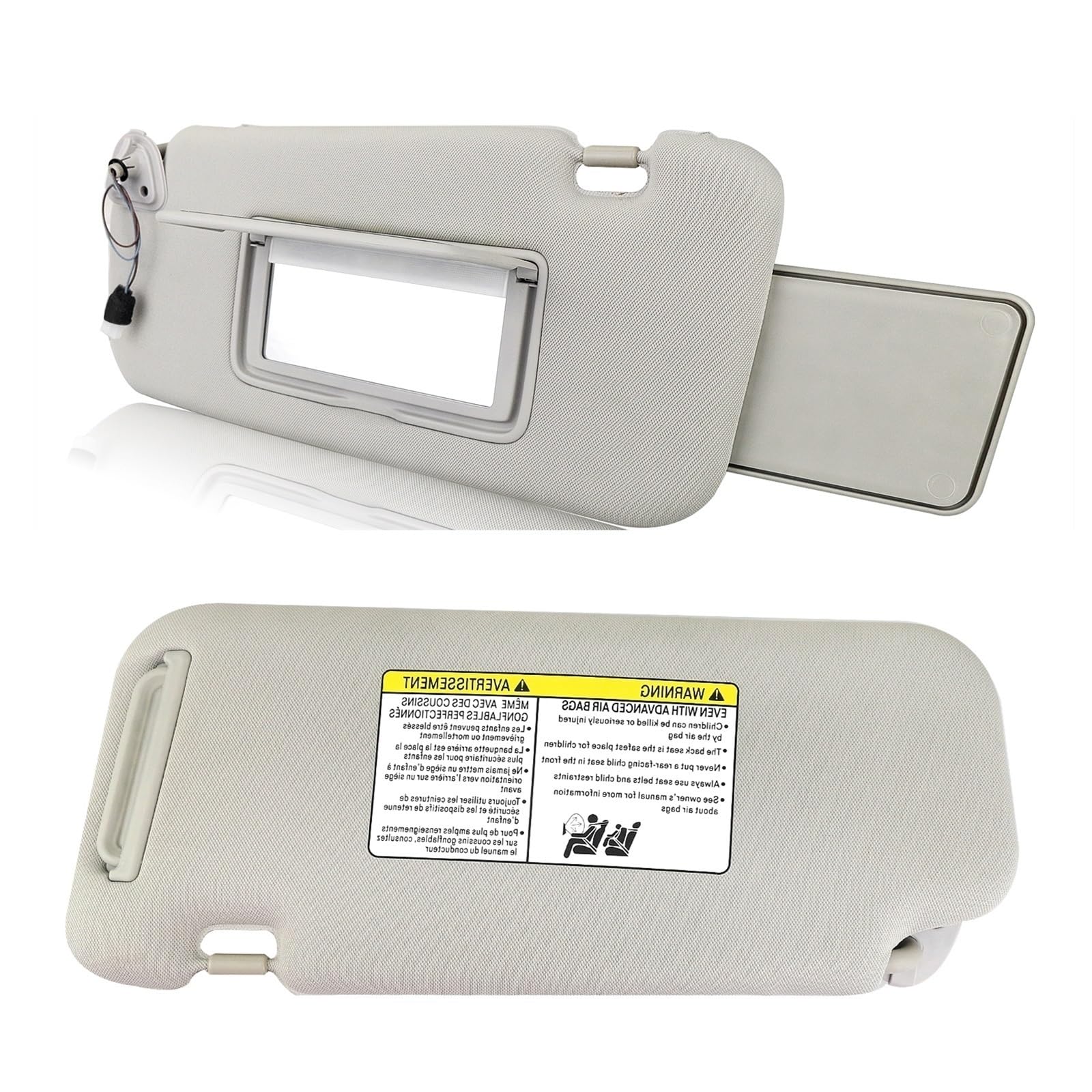 GUNIU Graue Sonnenblende, passend for Nissan Murano 2009–2014, linker Fahrer, Auto, rechte Seite, Innenfrontfenster, Sonnenblende, Abdeckung, Schatten, Sonnenschutz(1xRight Passenger) von GUNIU