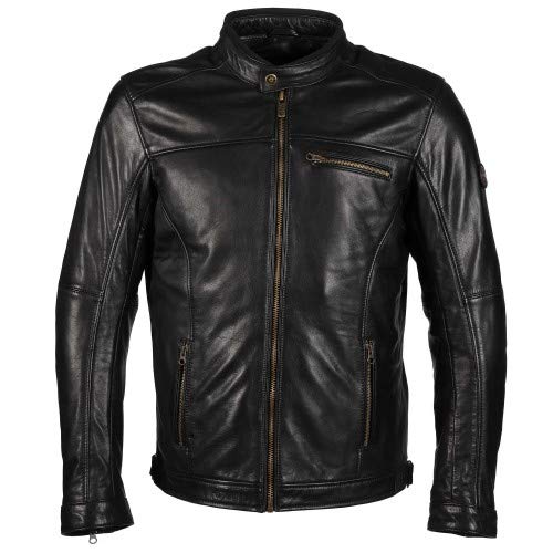 GUNS Alto Herren Lederjacke, Premium, Schwarz, 2XL von GUNS