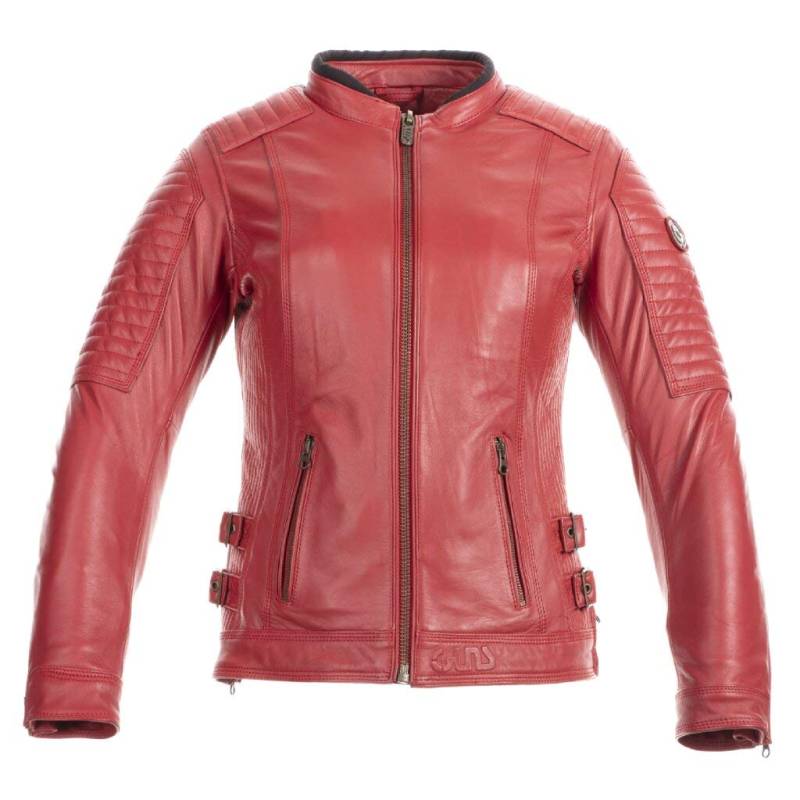 GUNS Lederjacke Legacy – Damen Premium – Rot – M von GUNS