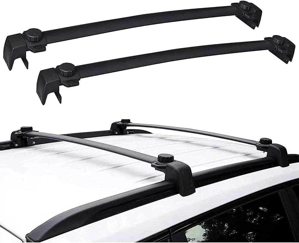 Auto Dachreling für Jeep Compass 2017-2021,Dachträger Querträger Aluminium Auto Dach Gepäckträger Rack Halter Dach Rack Kreuz Bars Dachreling, Außen Styling Zubehör von GUOKMN