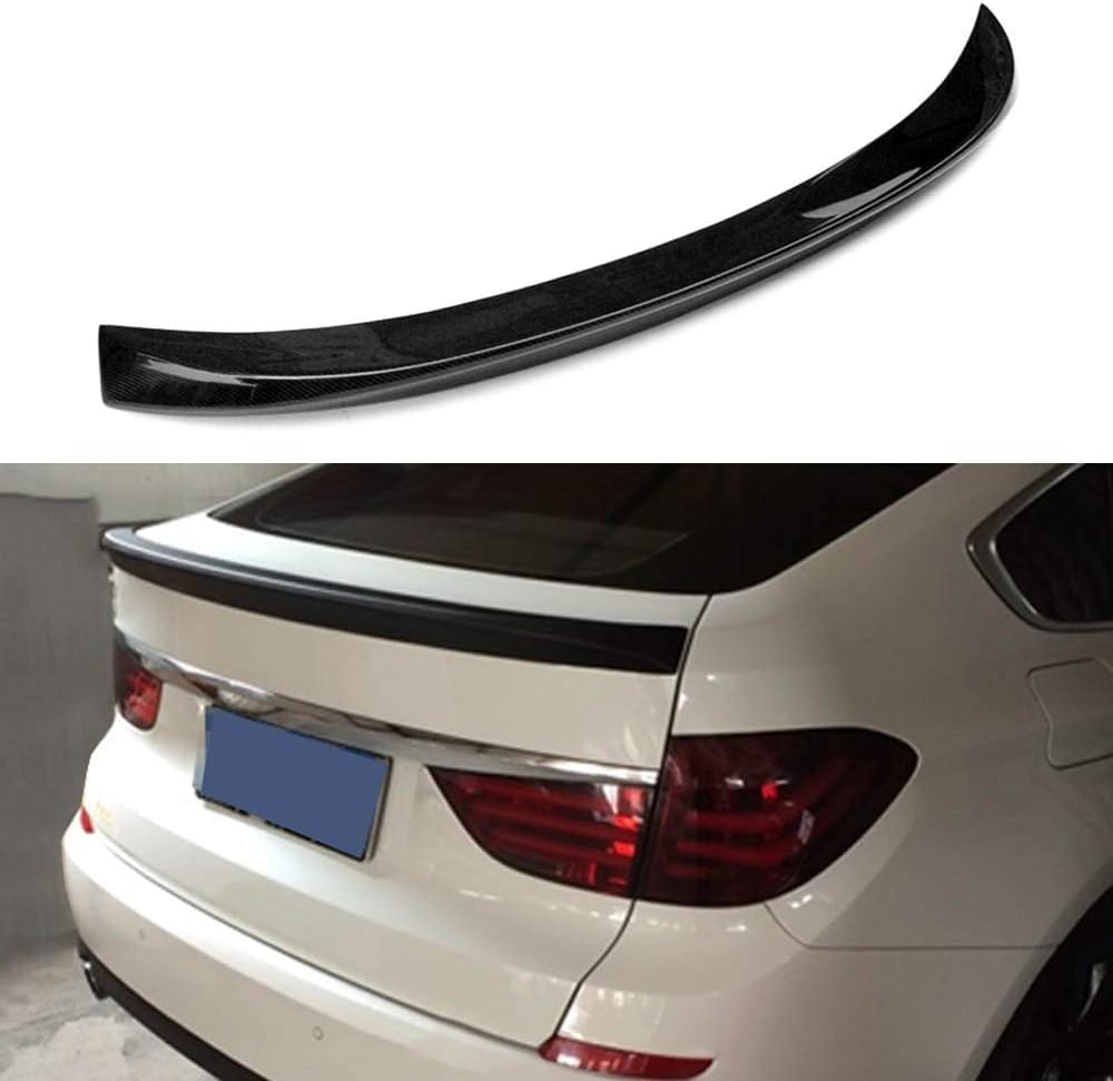 Kohlefaser Auto Heckspoiler Spoiler für BMW 5er GT F07 Gran Turismo 2014-2017,Kofferraumlippe,Windschutzscheibenflügel,Auto-Styling schmücken Modifikationszubehör von GUOKMN