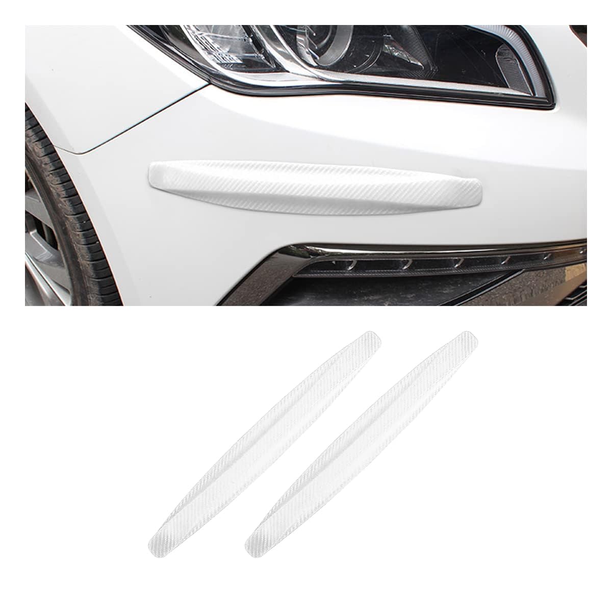 2 Stucke Autotür Kantenschutz, für Peugeot 308 2012-2015 Auto Anti Kollisions Stoßstange Stoßstangenschutz,Türkantenschoner Vorne Hinten,White von GUOLEIOO