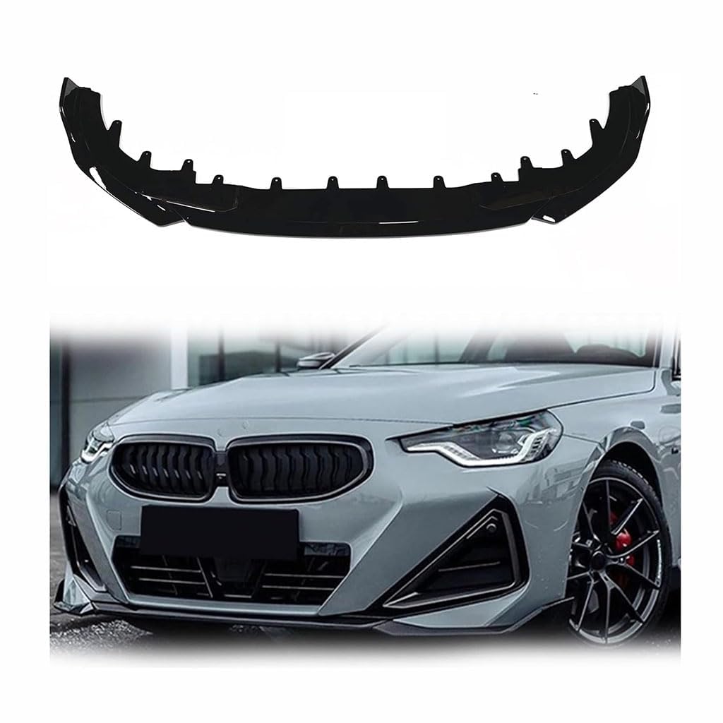 Auto Frontlippe Frontspoiler für BMW G42 2 Series M Sport 2 Door Coupe 2022-2023 M235i M240i,Front Bumper Lip Sport Performance Lips Wings Exterior Accessories von GUOLEIOO