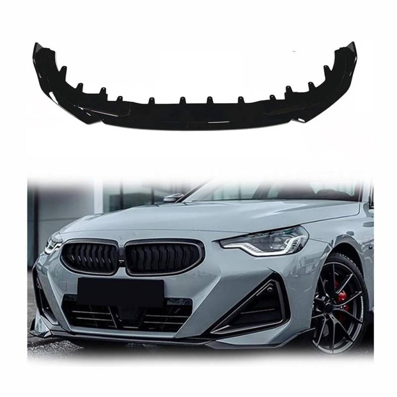 Auto Frontlippe Frontspoiler für BMW G42 2 Series M Sport 2 Door Coupe 2022-2023 M235i M240i,Front Bumper Lip Sport Performance Lips Wings Exterior Accessories von GUOLEIOO