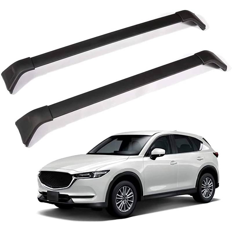 DachträGer RelingträGer für Mazda CX-5 2017 2018 2019 2020, Aluminium Dachträger Querstangen Gepäckträger,Wanderungen und Camping Fahrradträger Autozubehör von GUOLEIOO