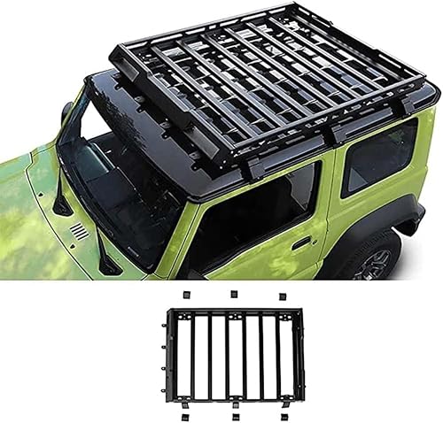 GUOLEIOO DachträGer RelingträGer für Suzuki Jimny JB64 JB74 2019-2023, Aluminium Dachträger Querstangen Gepäckträger,Wanderungen und Camping Fahrradträger Autozubehör von GUOLEIOO