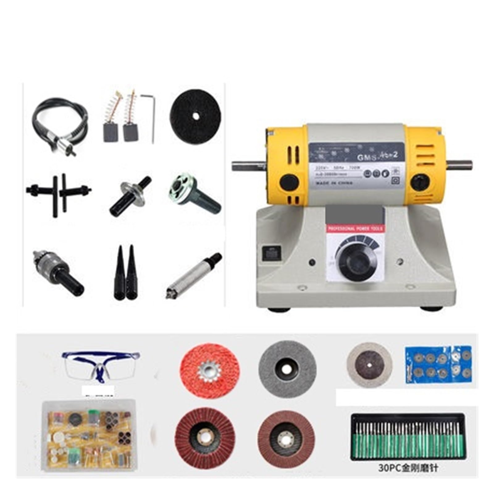 Poliermaschine für Schmuck 350 W Stein Polieren Maschine DIY Holzbearbeitung Jade Schmuck Bench Drehmaschine Maschine Schleif Maschine Jade Schneiden Maschine Schleifer Kompakt, tragbar, leistungsstar von GUOPIN