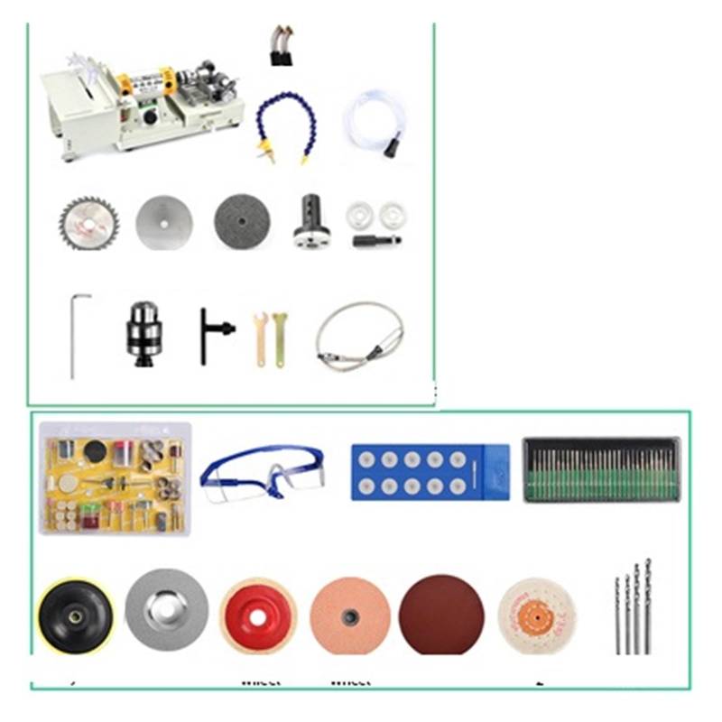 Poliermaschine für Schmuck 850W Jade Poliermaschine 5 IN 1 Mini Tischkreissäge Desktop Poliermaschine DIY Holzbearbeitung Schmuck Tischschleifer Polierer Kompakt, tragbar, leistungsstark(Intelligent v von GUOPIN