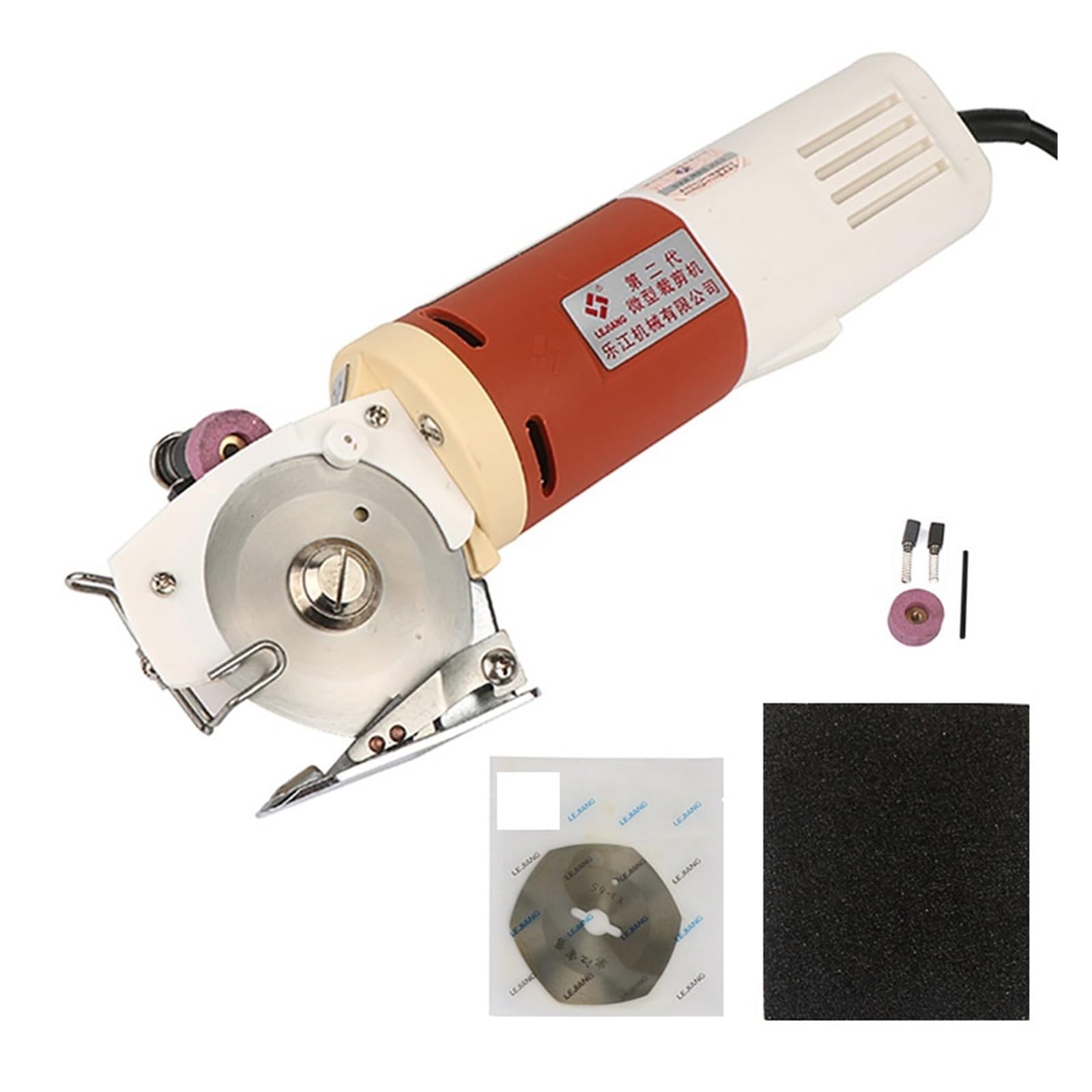 Poliermaschine für Schmuck Elektrische Schere Schneiden Tuch Maschine Runde Messer Tuch Cutter 65mm Dreh Klinge for Tuch Stoff Leder Schneiden Maschine Kompakt, tragbar, leistungsstark von GUOPIN