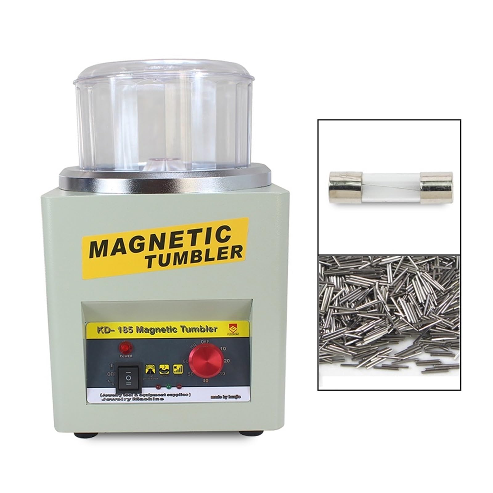 Poliermaschine für Schmuck KD/KT-185 Magnetische Tumbler-Schmuckpolierer-Finisher-Finishing-Maschine, magnetische Poliermaschine AC Kompakt, tragbar, leistungsstark von GUOPIN