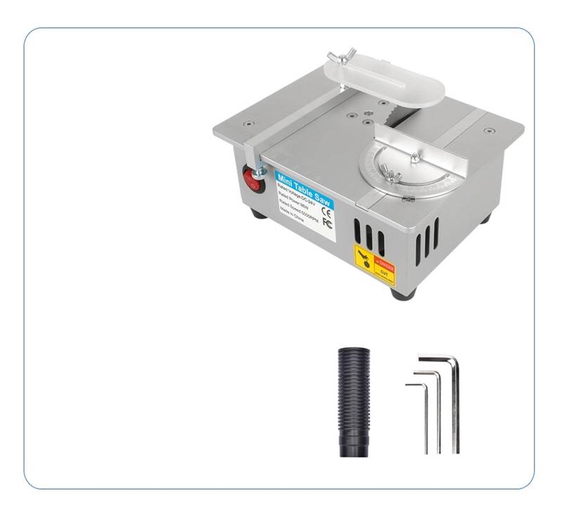 Poliermaschine für Schmuck Mini-Multifunktions-Tischkreissäge, elektrische Tischkreissäge, hebbares Sägeblatt, Tischkreissäge, Haushalt, DIY, Schneidwerkzeug, Schneidemaschine Kompakt, tragbar, leistu von GUOPIN