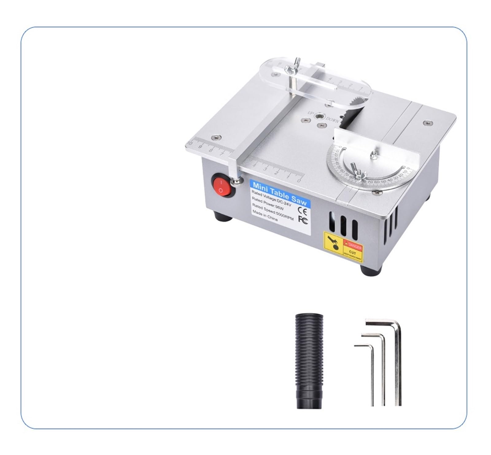 Poliermaschine für Schmuck Mini-Multifunktions-Tischkreissäge, elektrische Tischkreissäge, hebbares Sägeblatt, Tischkreissäge, Haushalt, DIY, Schneidwerkzeug, Schneidemaschine Kompakt, tragbar, leistu von GUOPIN